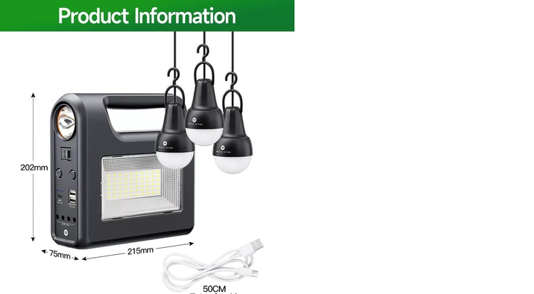 پکیج روشنایی خورشیدی قابل حمل DP-7719