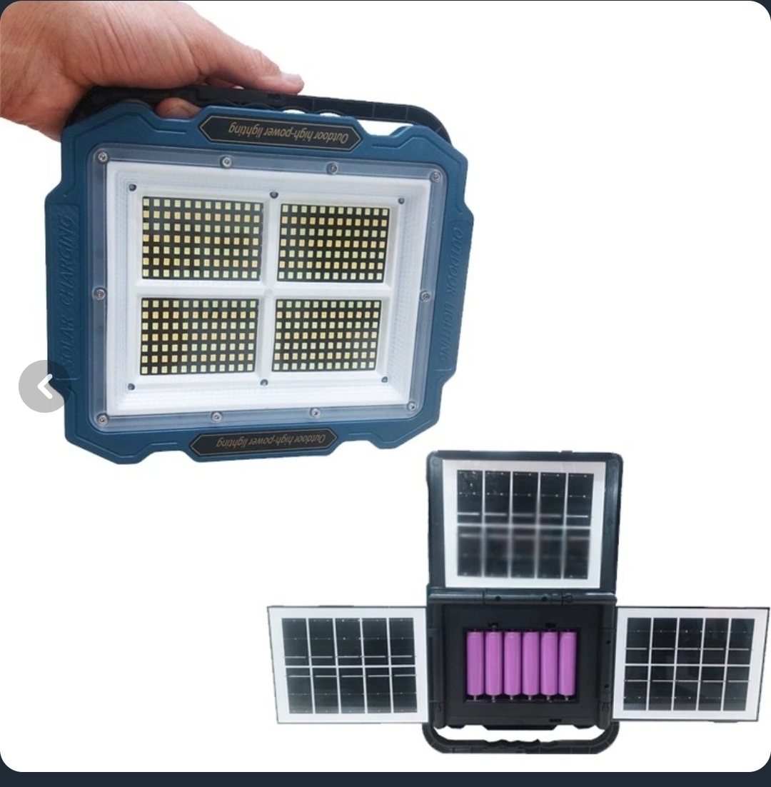 چراغ پروژکتور خورشیدی مدل W-8150-4 با پاوربانک