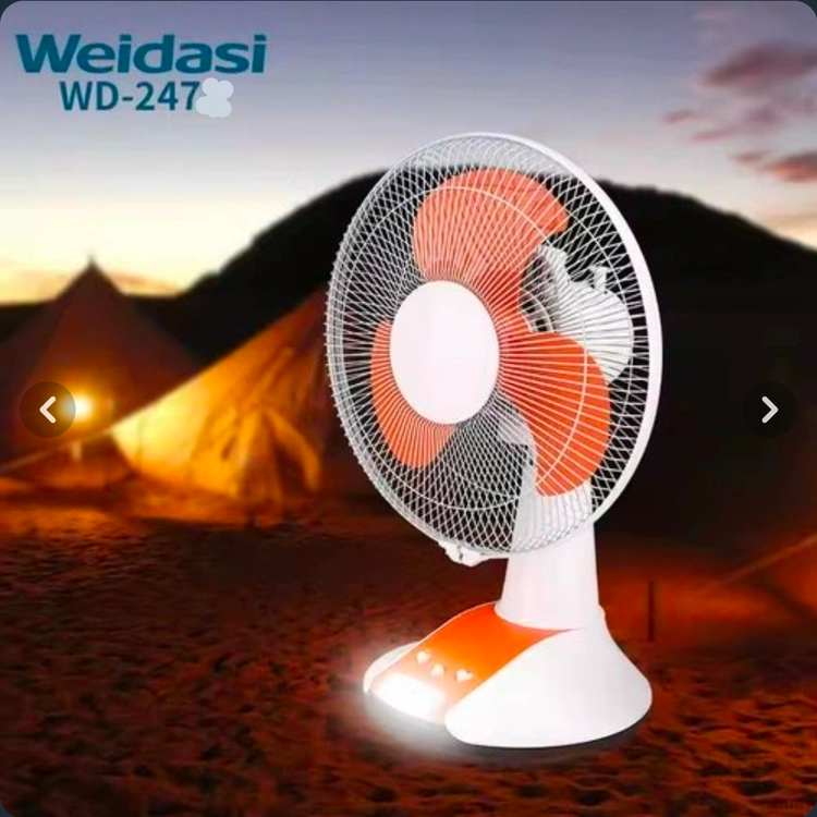 پنکه شارژی ویداسی مدلWD-24۷ با قابلیت چرخشی